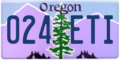 OR license plate 024ETI