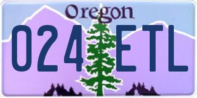 OR license plate 024ETL