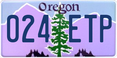 OR license plate 024ETP