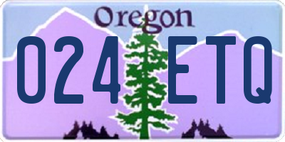 OR license plate 024ETQ