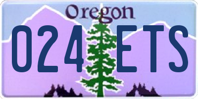 OR license plate 024ETS
