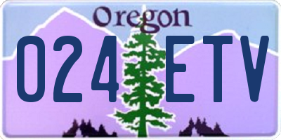 OR license plate 024ETV