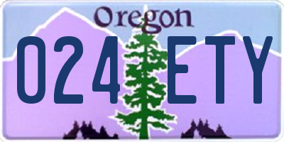 OR license plate 024ETY