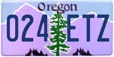 OR license plate 024ETZ