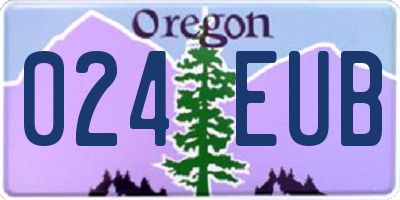 OR license plate 024EUB