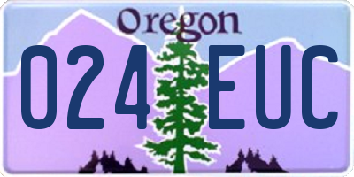 OR license plate 024EUC