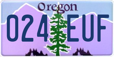 OR license plate 024EUF