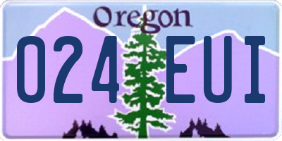 OR license plate 024EUI