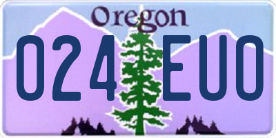 OR license plate 024EUO
