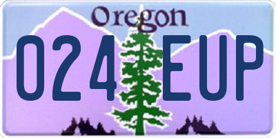 OR license plate 024EUP