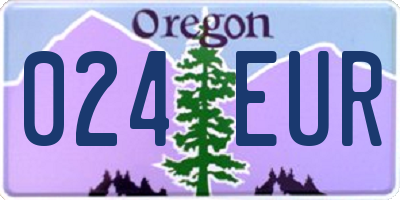 OR license plate 024EUR
