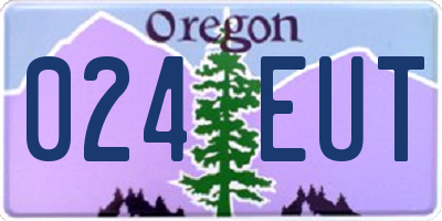 OR license plate 024EUT