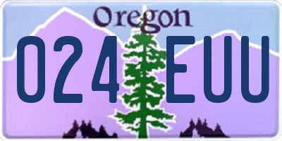 OR license plate 024EUU