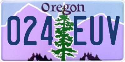 OR license plate 024EUV