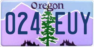 OR license plate 024EUY