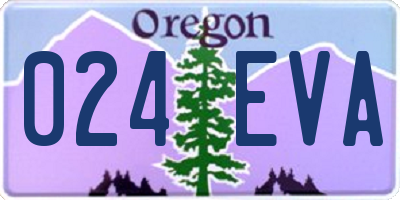 OR license plate 024EVA