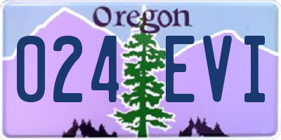 OR license plate 024EVI