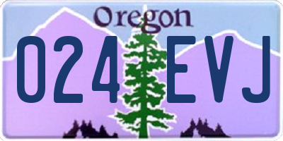 OR license plate 024EVJ