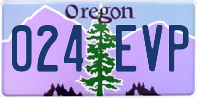 OR license plate 024EVP