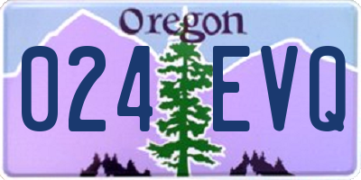 OR license plate 024EVQ