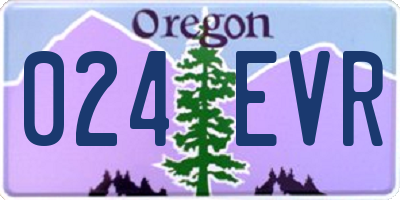 OR license plate 024EVR