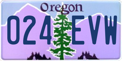 OR license plate 024EVW