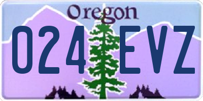 OR license plate 024EVZ