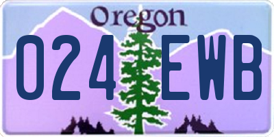 OR license plate 024EWB