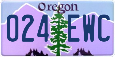 OR license plate 024EWC