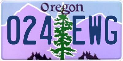 OR license plate 024EWG