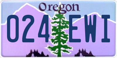 OR license plate 024EWI
