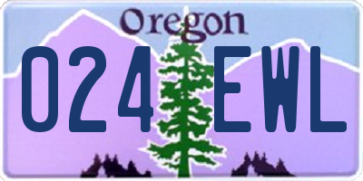 OR license plate 024EWL