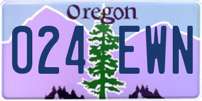 OR license plate 024EWN