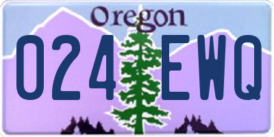 OR license plate 024EWQ