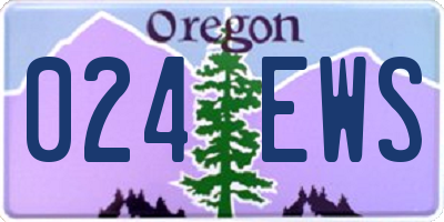 OR license plate 024EWS