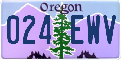 OR license plate 024EWV