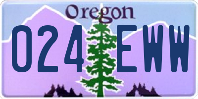 OR license plate 024EWW