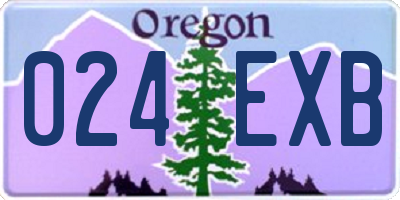 OR license plate 024EXB