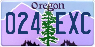 OR license plate 024EXC