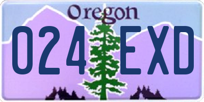 OR license plate 024EXD