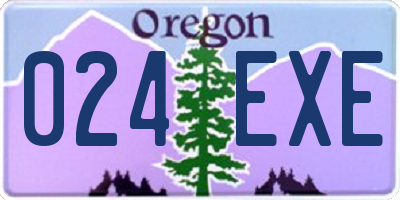 OR license plate 024EXE