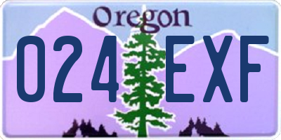 OR license plate 024EXF
