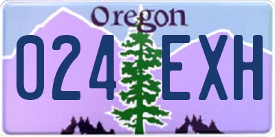 OR license plate 024EXH