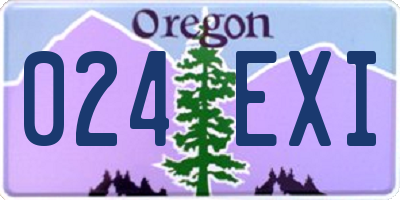 OR license plate 024EXI