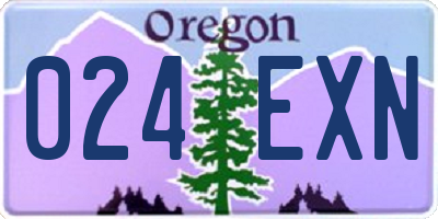 OR license plate 024EXN