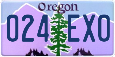 OR license plate 024EXO