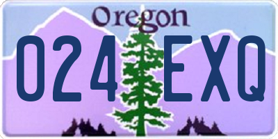 OR license plate 024EXQ