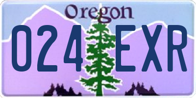 OR license plate 024EXR
