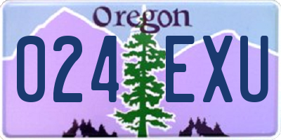 OR license plate 024EXU