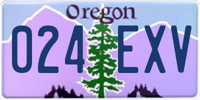 OR license plate 024EXV